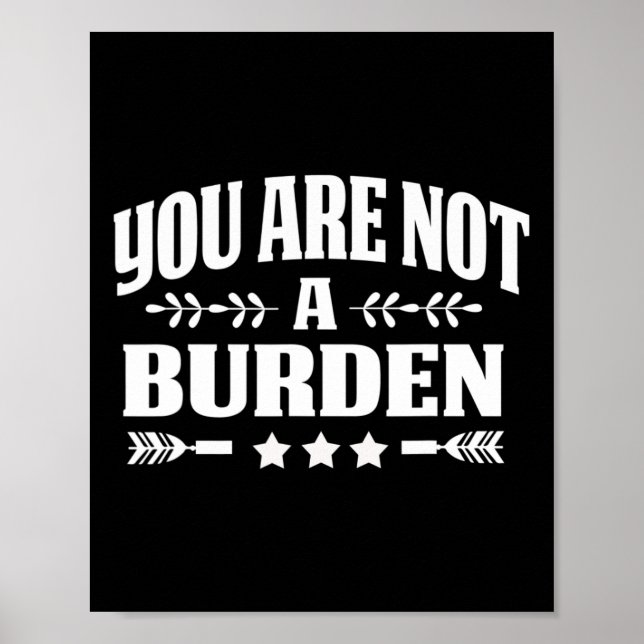 Poster Não É Uma Consciência Da Saúde Mental Encargo (Frente)
