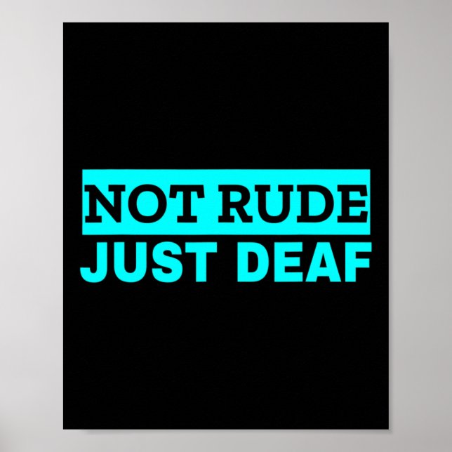 Poster Não é uma consciência surda rude (Frente)
