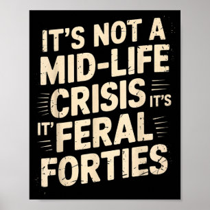 Poster Não É Uma Crise de Meia-Idade Selvagem Quarenta Hu