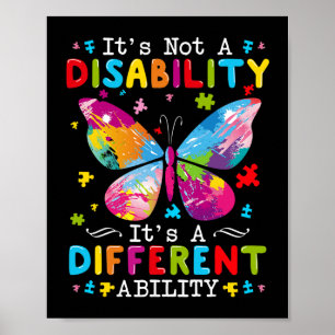 Poster Não é uma deficiência é uma habilidade diferente
