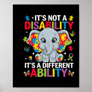 Poster Não É Uma Deficiência É Uma Habilidade Diferente C