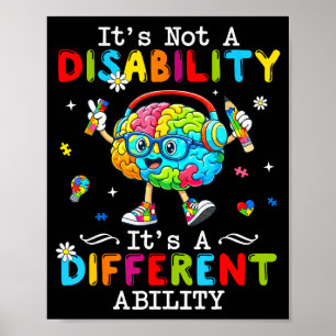 Poster Não é uma deficiência, uma habilidade diferente su
