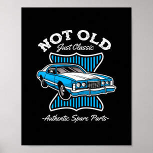 Poster Não é velho, apenas clássico design de carro retrô
