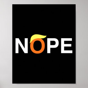Poster Não, engraçado anti-trump