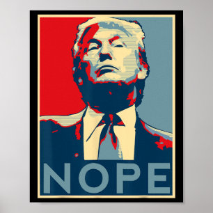 Poster Não, engraçado Trump sarcástico Republicano