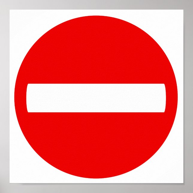 Poster Não Entrar no Sinal (Poster) (Frente)