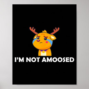Poster Não estou divertido gráfico de piada de animal alc