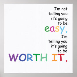 Póster Não estou dizendo que vai ser fácil...