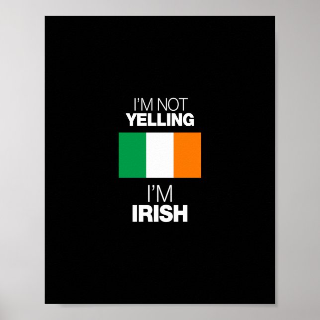 Poster não estou gritando, sou irlandês (Frente)