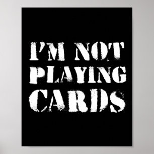 Poster Não Estou Jogando Cartas - Paz Para a Ucrânia