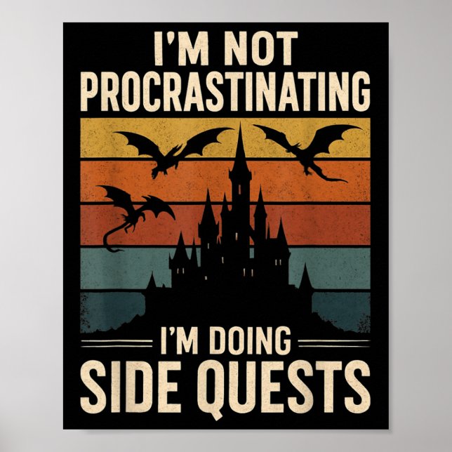 Poster Não estou procrastinando, estou fazendo o relatóri (Frente)