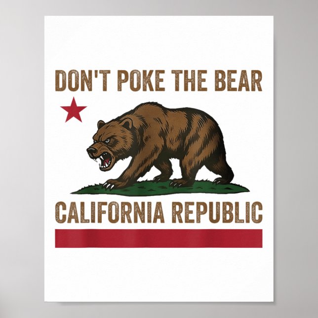 Poster Não faça a camisa do Urso da Califórnia (Frente)