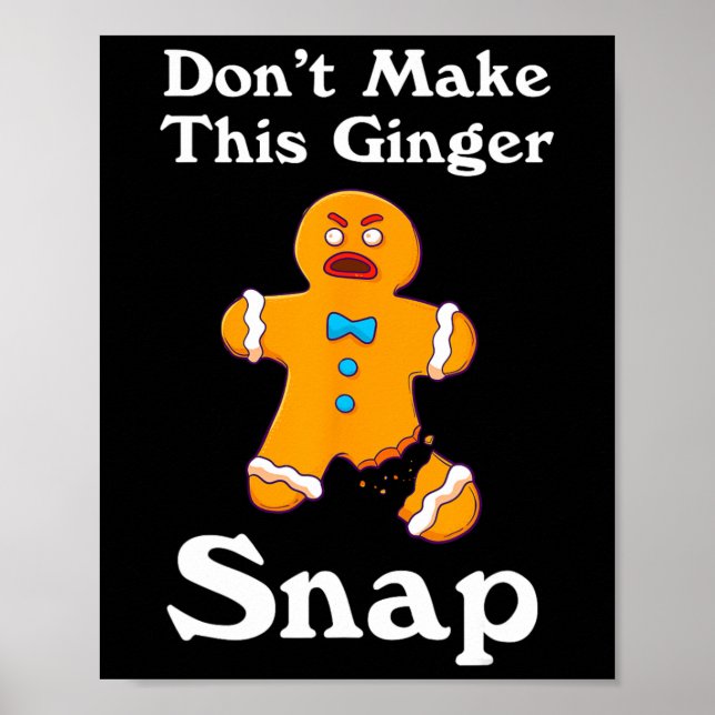 Poster Não faça este Ginger Snap Redhead dar o Natal (Frente)