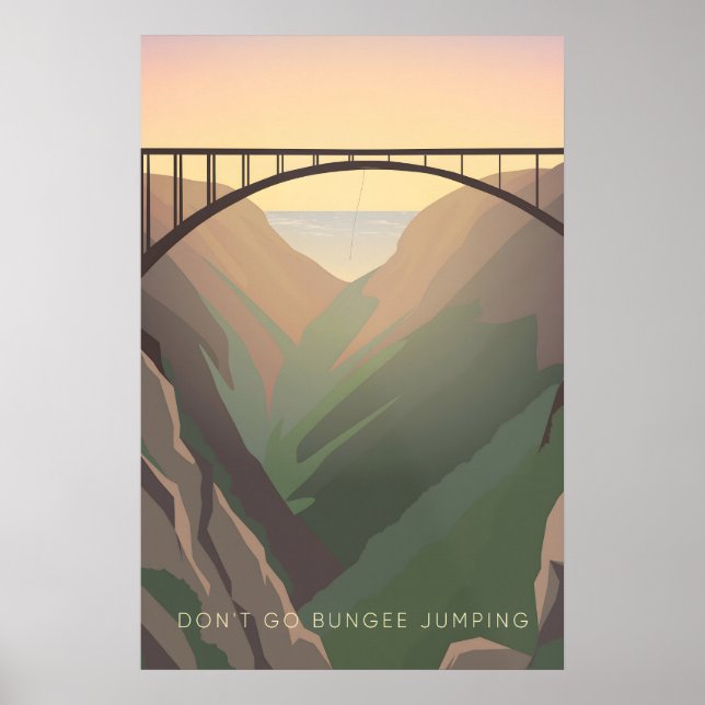 Poster Não Faça Pulo de Paraquedas Cartaz de Viagens (Frente)