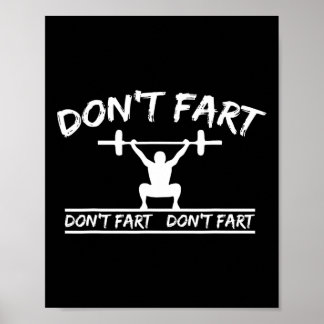 Poster Não Fart Engraçado Malhação de ginástica Engraçado