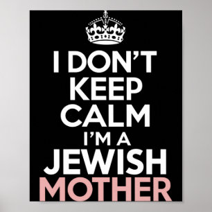 Poster Não Fico Calma Sou Uma Mãe Judia Hanukkah