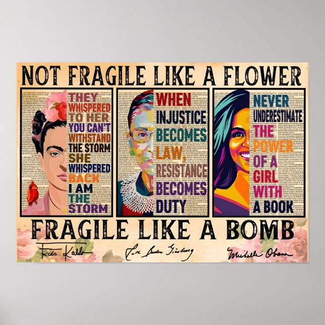 Poster Não frágil como uma flor, frágil como uma bomba (Frente)