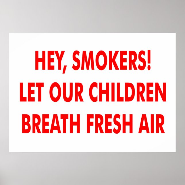 Póster Não fumar (Frente)