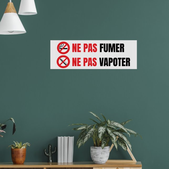Poster Não fumar, não vapear (Sala de Estar 1)