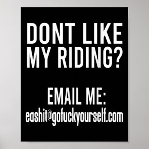 Poster Não Gosta da Minha Condução Me Envie um Email Ea@g