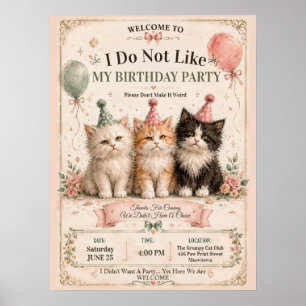 Poster Não Gosto da Minha Festa de Aniversário Bem-vindo