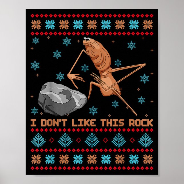 Poster Não Gosto Desta Pedra Marcus O Verme Suéter Feio (Frente)