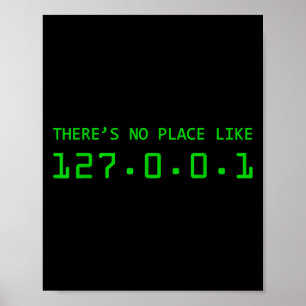 Poster Não Há Lugar Como 127.0.0.1, Engenheiro Engraçado 