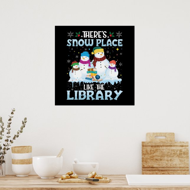 Poster Não Há Lugar Como a Biblioteca de Natal (Cozinha)