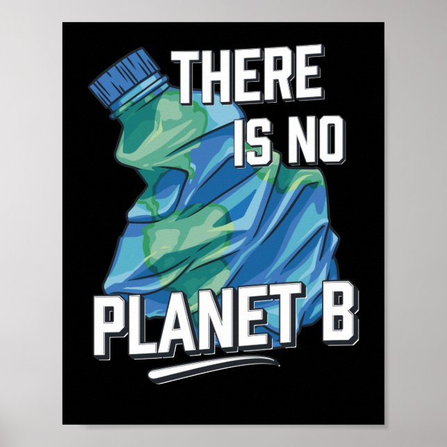 Poster Não há planeta B, proteção ambiental (Frente)