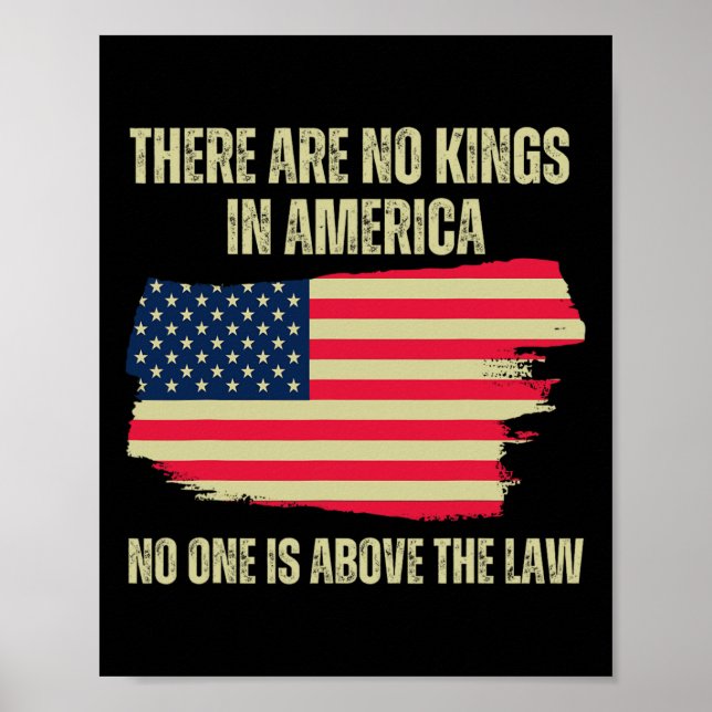 Poster Não Há Reis Nos Estados Unidos A Bandeira American (Frente)
