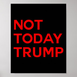 Poster Não Hoje Trump Pró Democracia Sem Reis Na América 