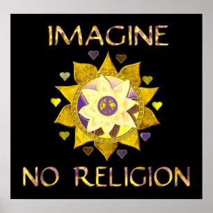 Póster Não imagine nenhuma religião