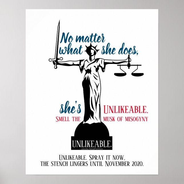 Poster Não importa o que ela faça, ela é política imprová (Frente)