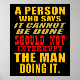 Poster Não interrompa a citação do homem/mulher