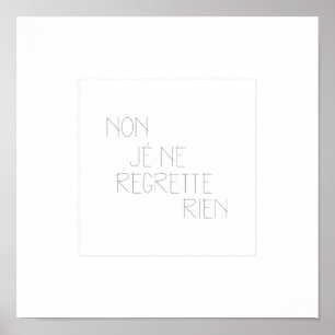 Póster Não, Je Ne Lamentou Rien - Não, Eu Lamenta