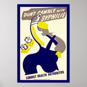 Poster Não jogue com sífilis