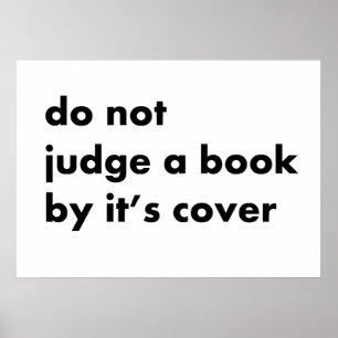 Poster Não julgue o livro pelo seu cobrir