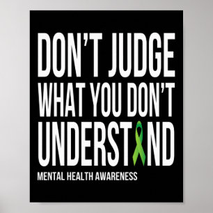 Poster Não julgue o que você não entende de saúde mental