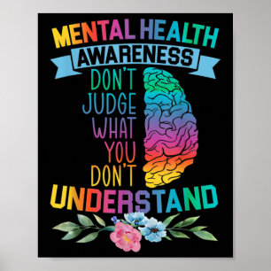 Poster Não julgue o que você não entende de saúde mental