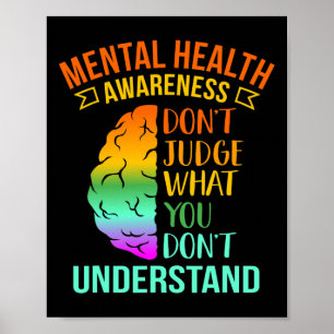 Poster Não julgue o que você não entende de saúde mental