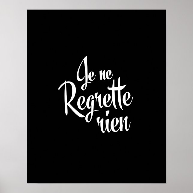 Póster Não Lamenta que Je ne lamente Rien (Frente)