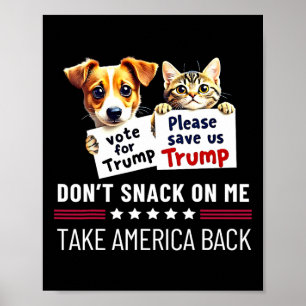 Poster Não Lanchar Em Mim Gatos Cachorros Engraçados