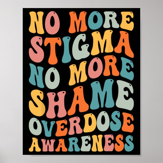 Poster Não Mais Estigma Não Mais Vergonha Vício Overdose  (Frente)