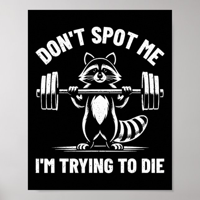 Poster Não Me Ajude Estou Tentando Morrer Levantando Peso (Frente)