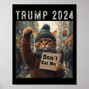 Poster Não me coma gatos para Trump 2024
