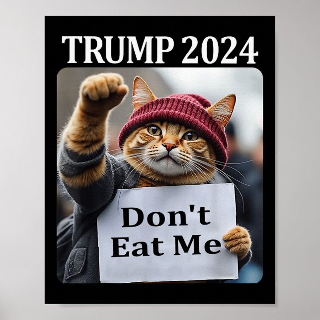 Poster Não me coma gatos para Trump 2024 1 (Frente)