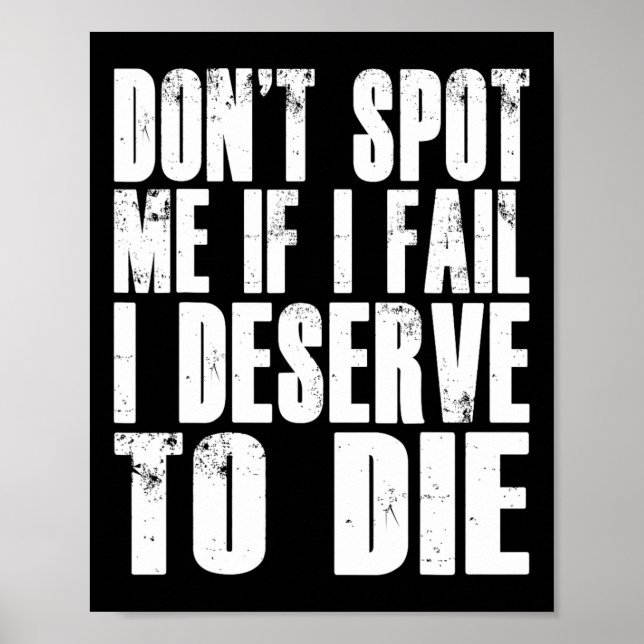 Poster Não Me Dê Um Troféu Se Eu Falhar Eu Mereço Morrer  (Frente)