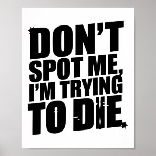 Poster Não Me Descubra Estou Tentando Morrer Treino De Mu