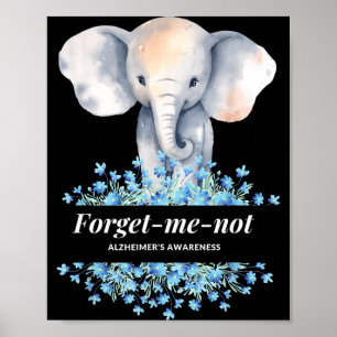 Poster Não Me Esqueça Flor de Elefante Conscientização da