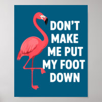 Não me faça colocar o pé no chão flamingo engraçad